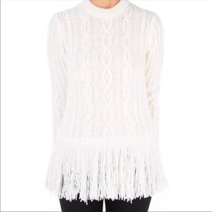 NWT Tory Burch Valero Fisherman Fringe Sweater